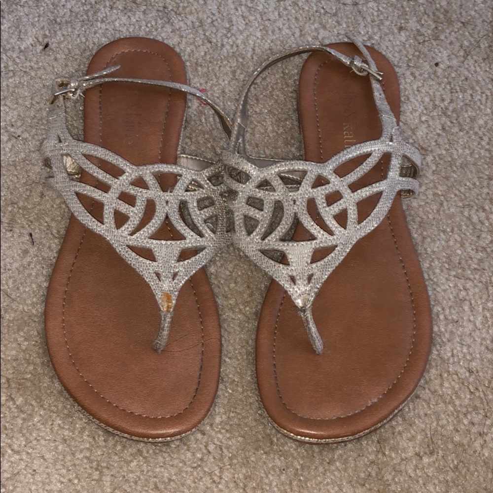 Kelly and Katie gold sandals